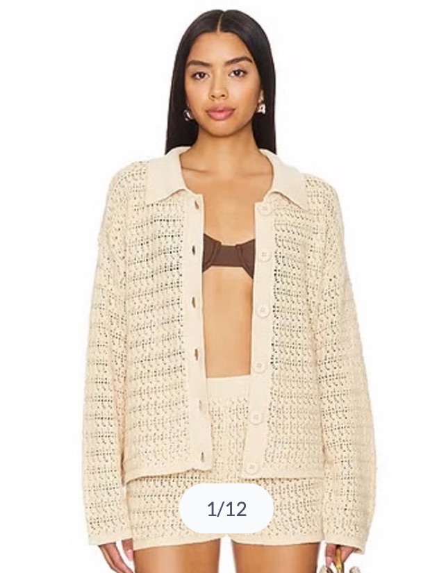 Tularosa Cream Weave Knit Shorts